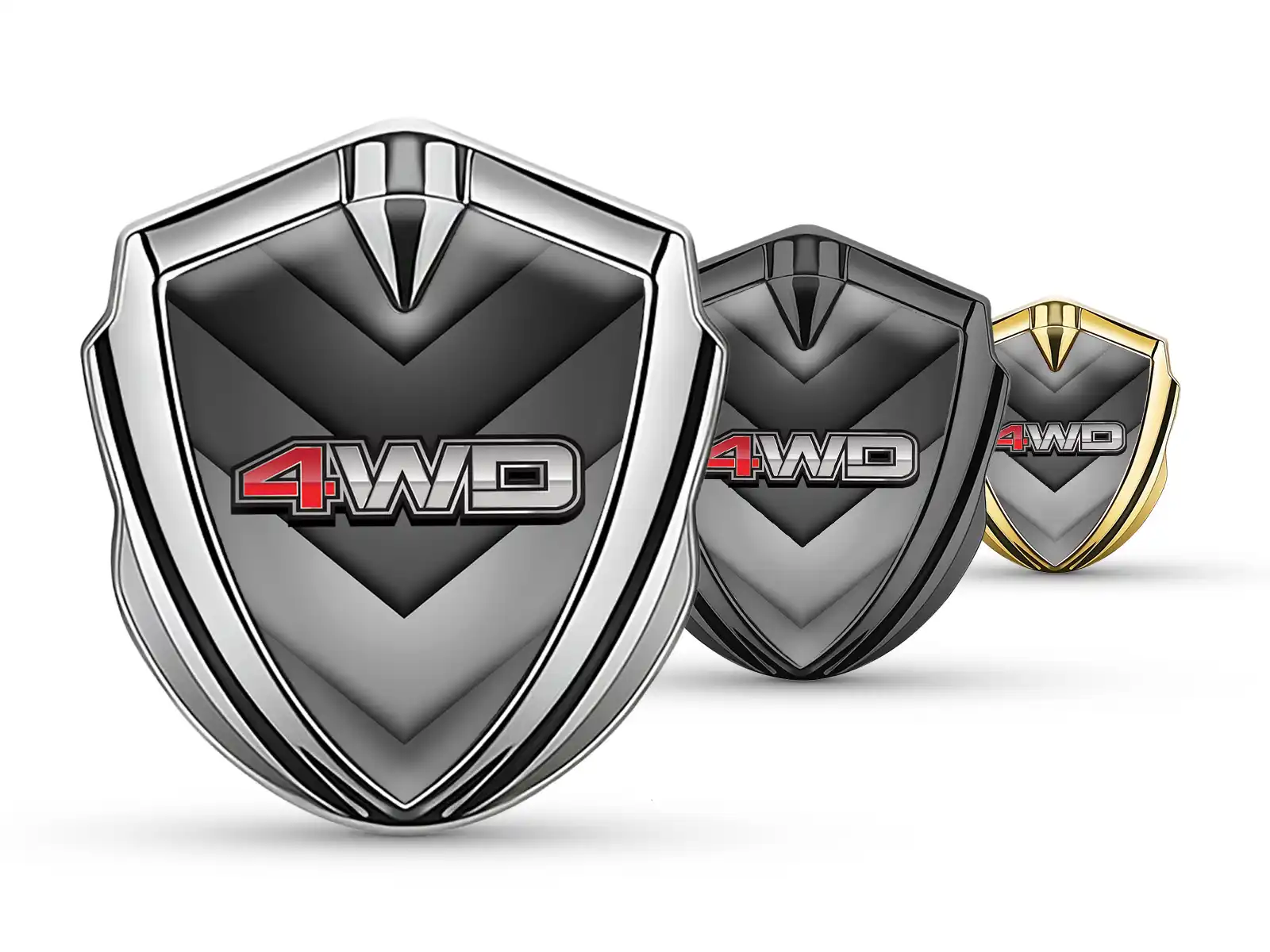 Car Badge Racing Design Glossy Finish